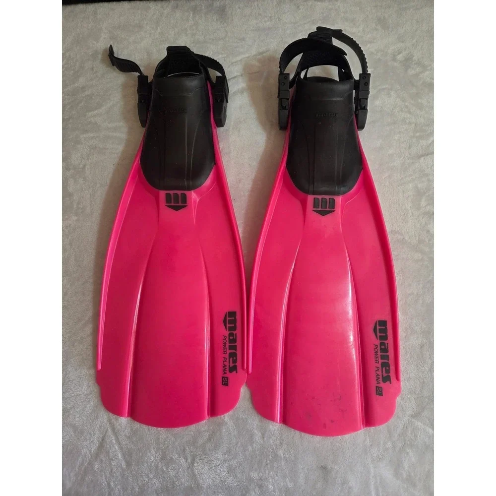 Mares Power Plana SL Pink Black Scuba Diving Fins Open Heel Adjustable Straps